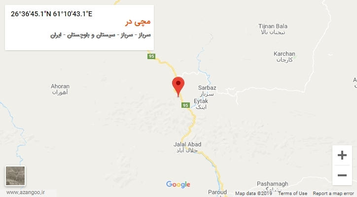 روستای مچی در بر روی نقشه