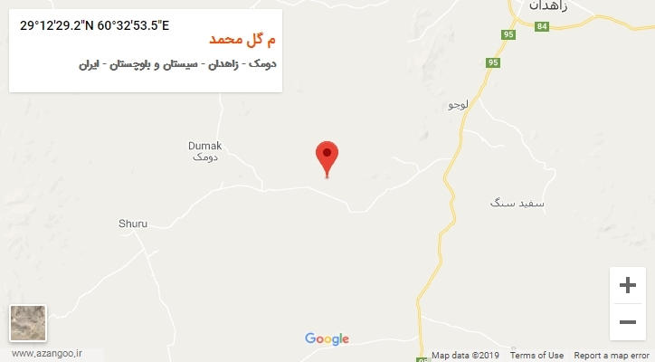 روستای م گل محمد بر روی نقشه