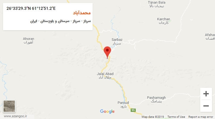 روستای محمدآباد بر روی نقشه
