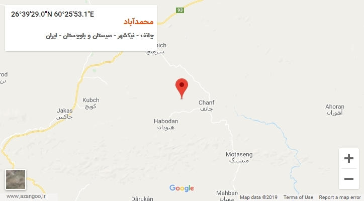 روستای محمدآباد بر روی نقشه