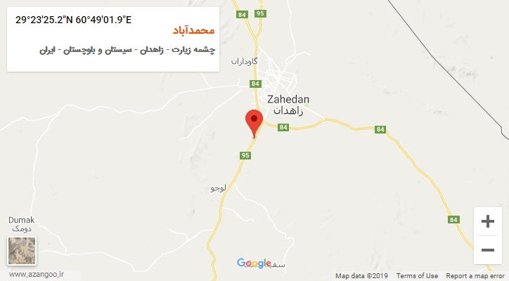روستای محمدآباد بر روی نقشه