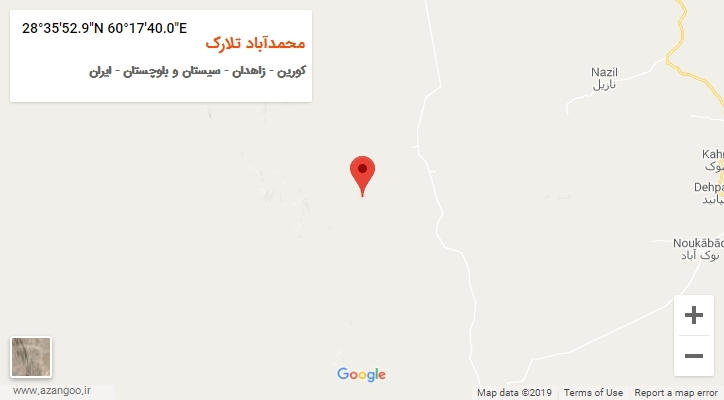 روستای محمدآباد تلارک بر روی نقشه