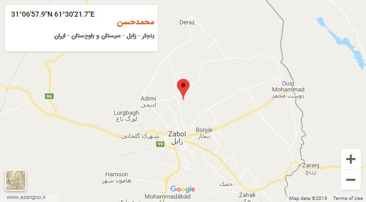 روستای محمدحسن بر روی نقشه