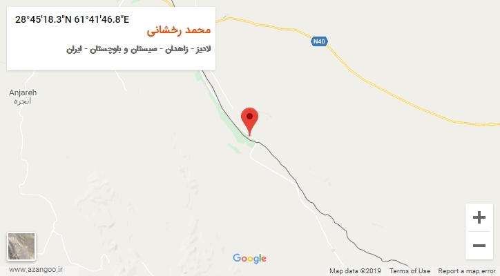 روستای محمد رخشانی بر روی نقشه