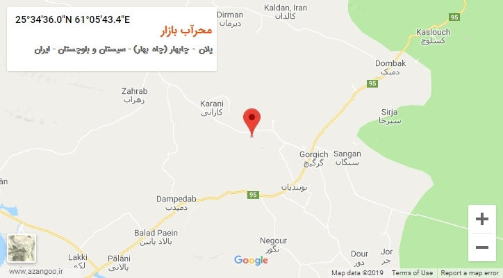 روستای محرآب بازار بر روی نقشه