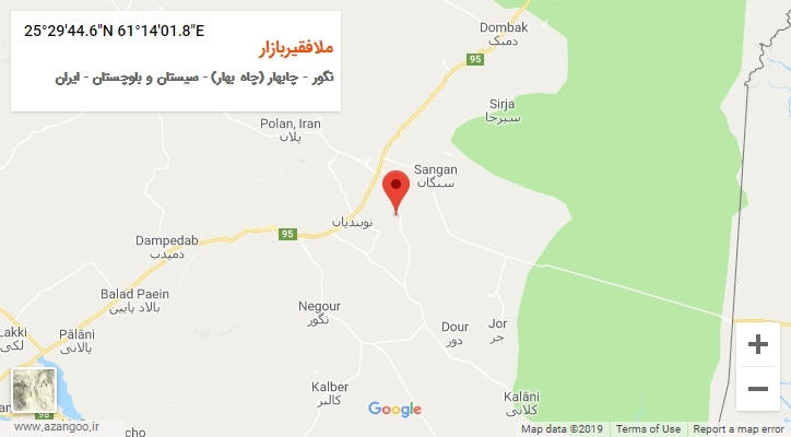 روستای ملافقیربازار بر روی نقشه