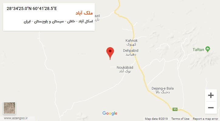 روستای ملک آباد بر روی نقشه