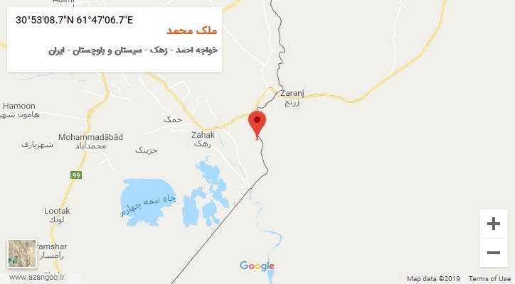 روستای ملک محمد بر روی نقشه