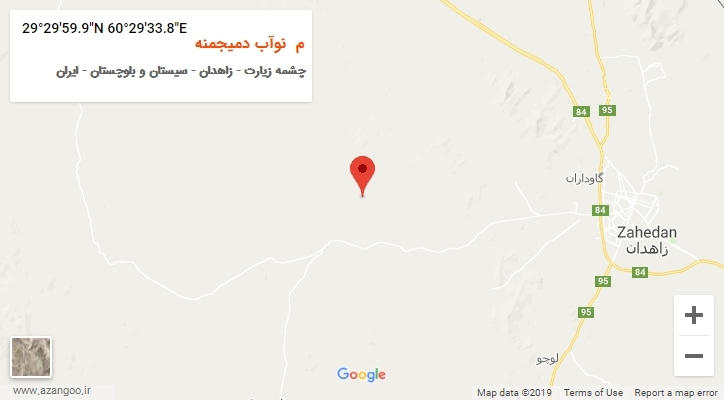 روستای م  نوآب دمیجمنه بر روی نقشه