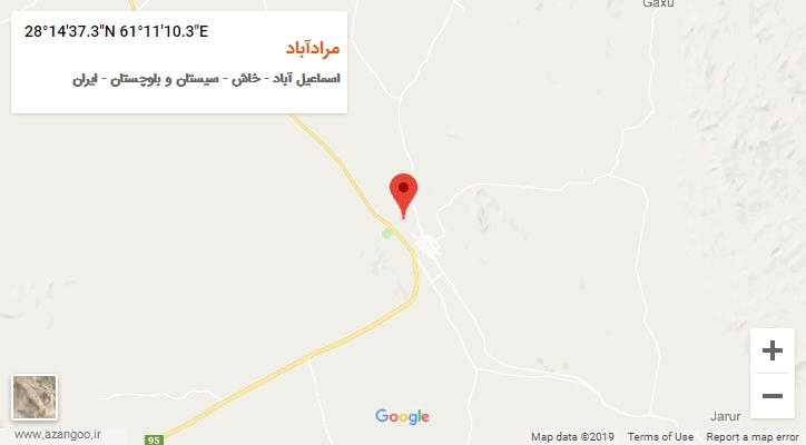 روستای مرادآباد بر روی نقشه