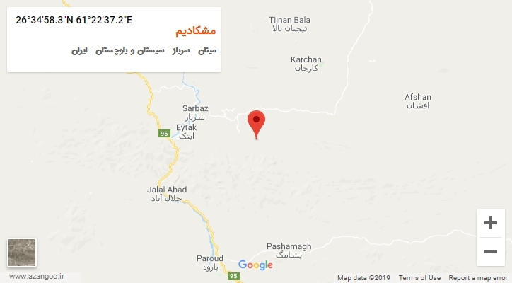 روستای مشکادیم بر روی نقشه