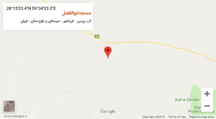 روستای مسجدابوالفضل بر روی نقشه