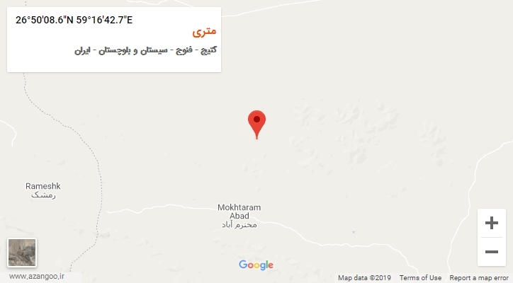 روستای متری بر روی نقشه