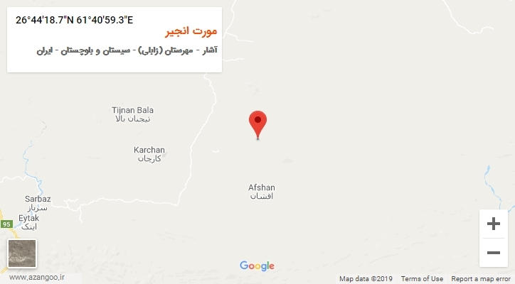 روستای مورت انجیر بر روی نقشه