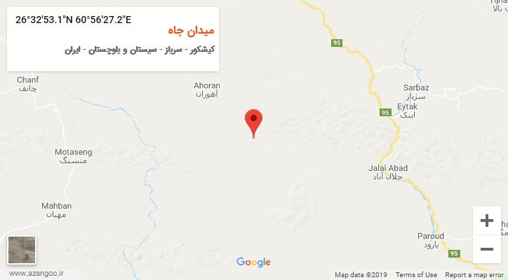 روستای میدان جاه بر روی نقشه