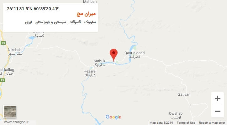 روستای میران مچ بر روی نقشه