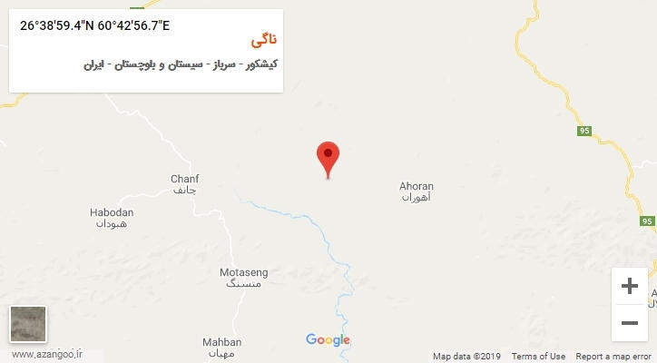 روستای ناگی بر روی نقشه