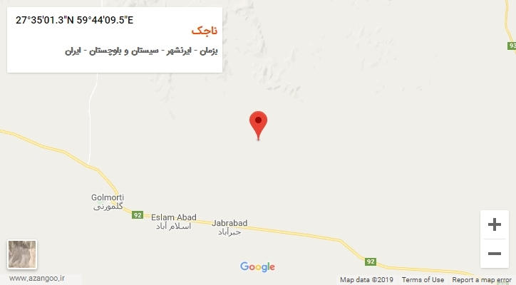 روستای ناجک بر روی نقشه