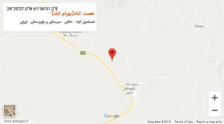 روستای نعمت آباد(بهرام آباد) بر روی نقشه