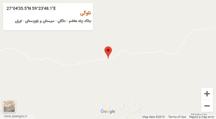 روستای نلوگی بر روی نقشه