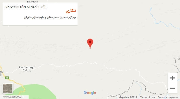 روستای ننگاری بر روی نقشه