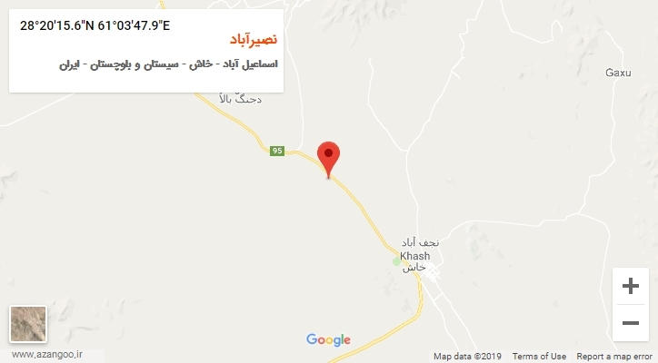 روستای نصیرآباد بر روی نقشه