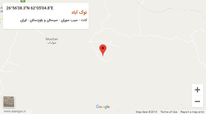 روستای نوک آباد بر روی نقشه