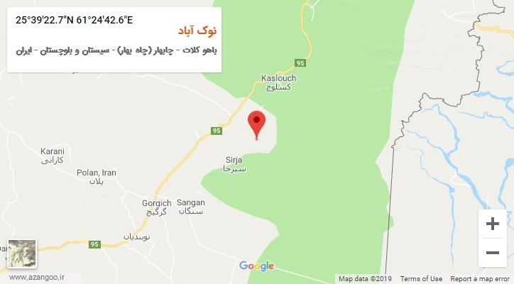 روستای نوک آباد بر روی نقشه