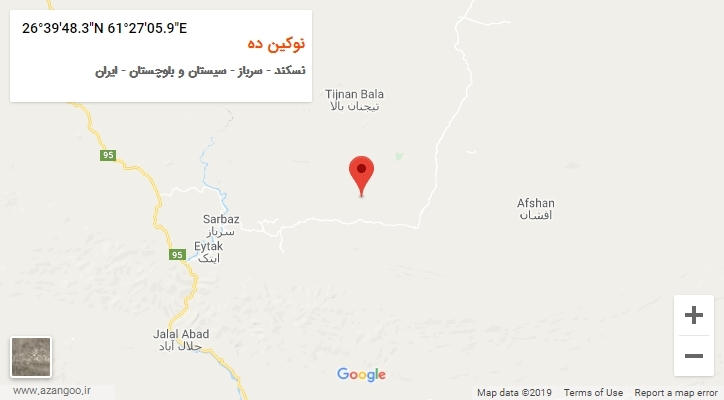 روستای نوکین ده بر روی نقشه