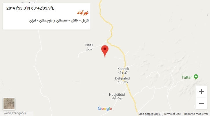 روستای نورآباد بر روی نقشه