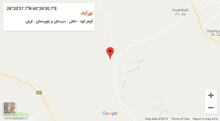 روستای نورآباد بر روی نقشه