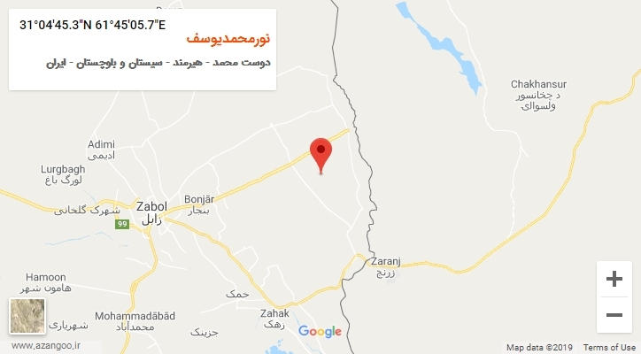 روستای نورمحمدیوسف بر روی نقشه