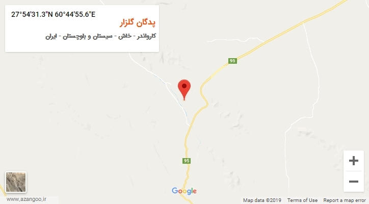 روستای پدگان گلزار بر روی نقشه