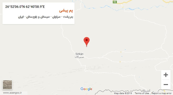 روستای پم پیشی بر روی نقشه