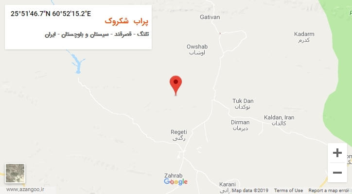 روستای پراب  شکروک بر روی نقشه