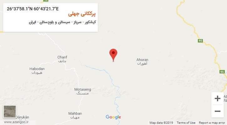روستای پرککانی جهلی بر روی نقشه