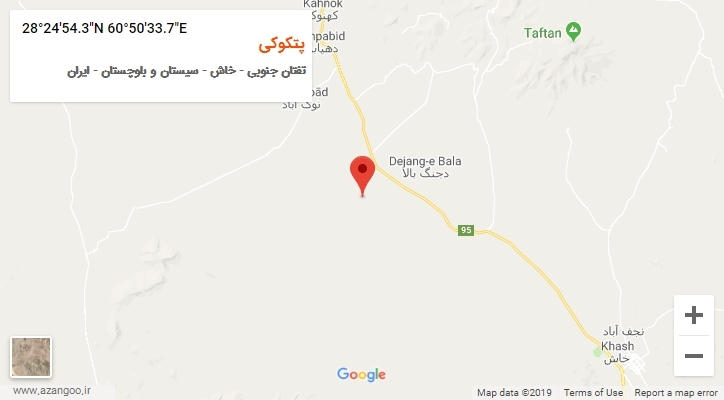 روستای پتکوکی بر روی نقشه