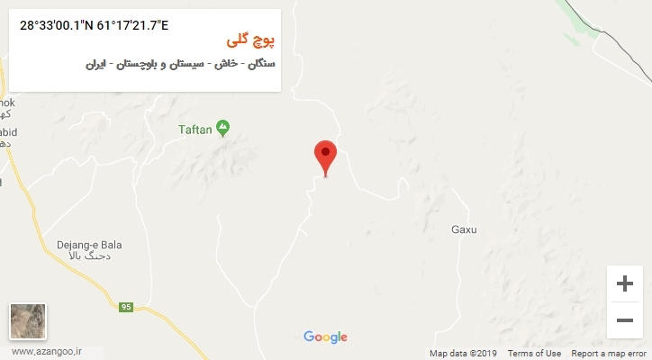 روستای پوچ گلی بر روی نقشه
