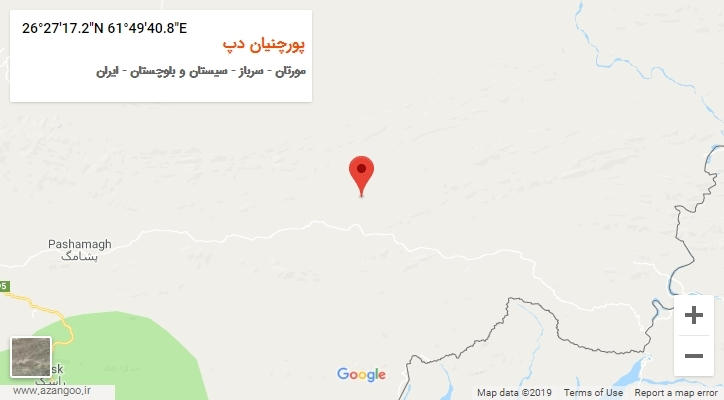 روستای پورچنیان دپ بر روی نقشه