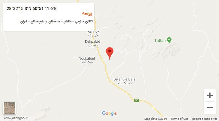 روستای پوسه بر روی نقشه