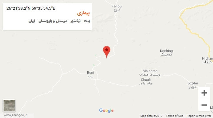 روستای پیمازی بر روی نقشه