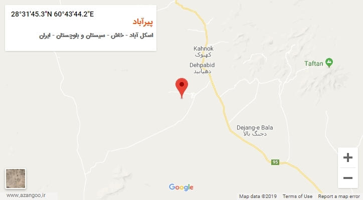 روستای پیرآباد بر روی نقشه