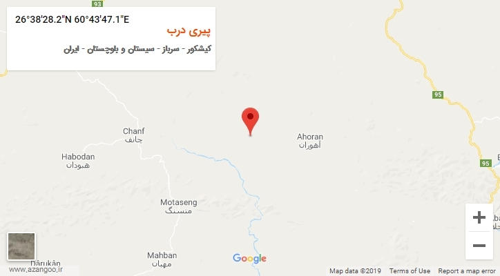 روستای پیری درب بر روی نقشه