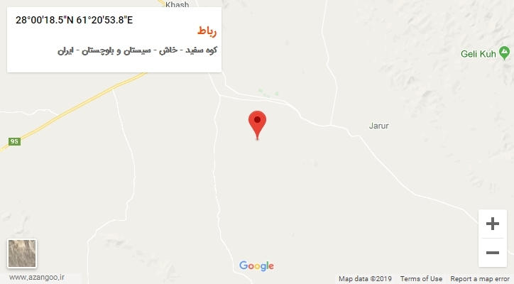 روستای رباط بر روی نقشه