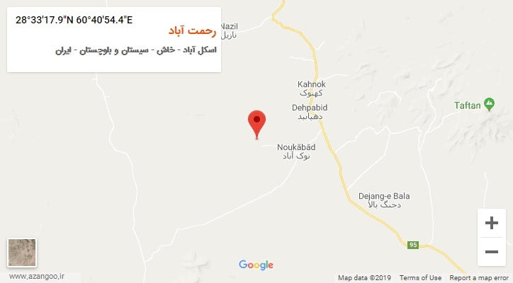روستای رحمت آباد بر روی نقشه