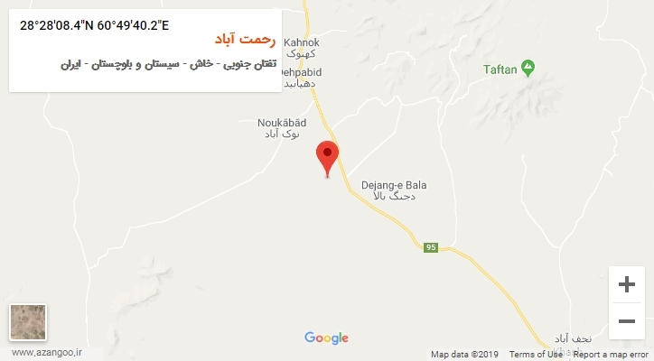 روستای رحمت آباد بر روی نقشه