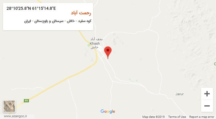 روستای رحمت آباد بر روی نقشه