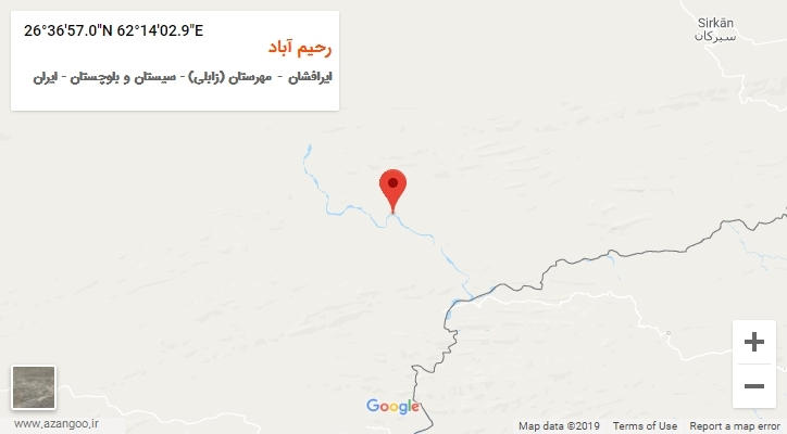 روستای رحیم آباد بر روی نقشه