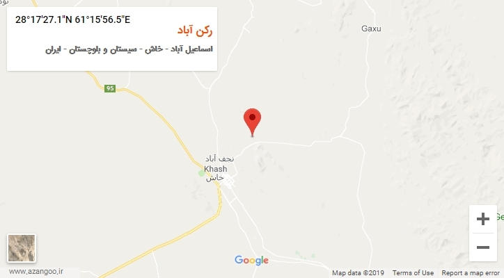 روستای رکن آباد بر روی نقشه