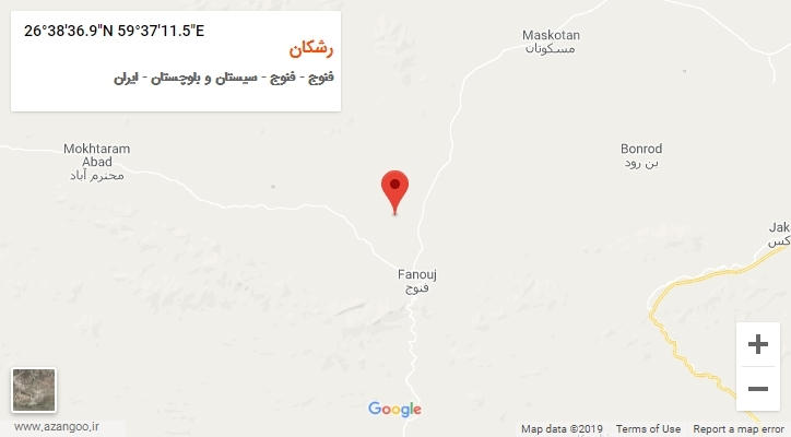 روستای رشکان بر روی نقشه
